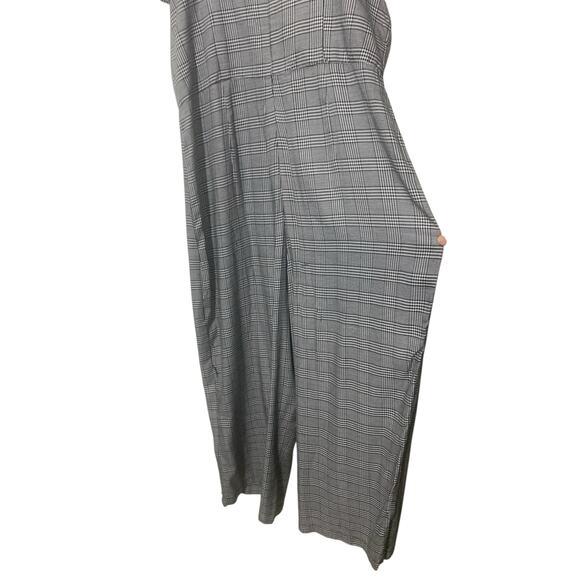 Laundry by Shelli Segal Glen Plaid Jumpsuit Cropped One Pc BLack White sz 12‎ - Picture 6 of 12